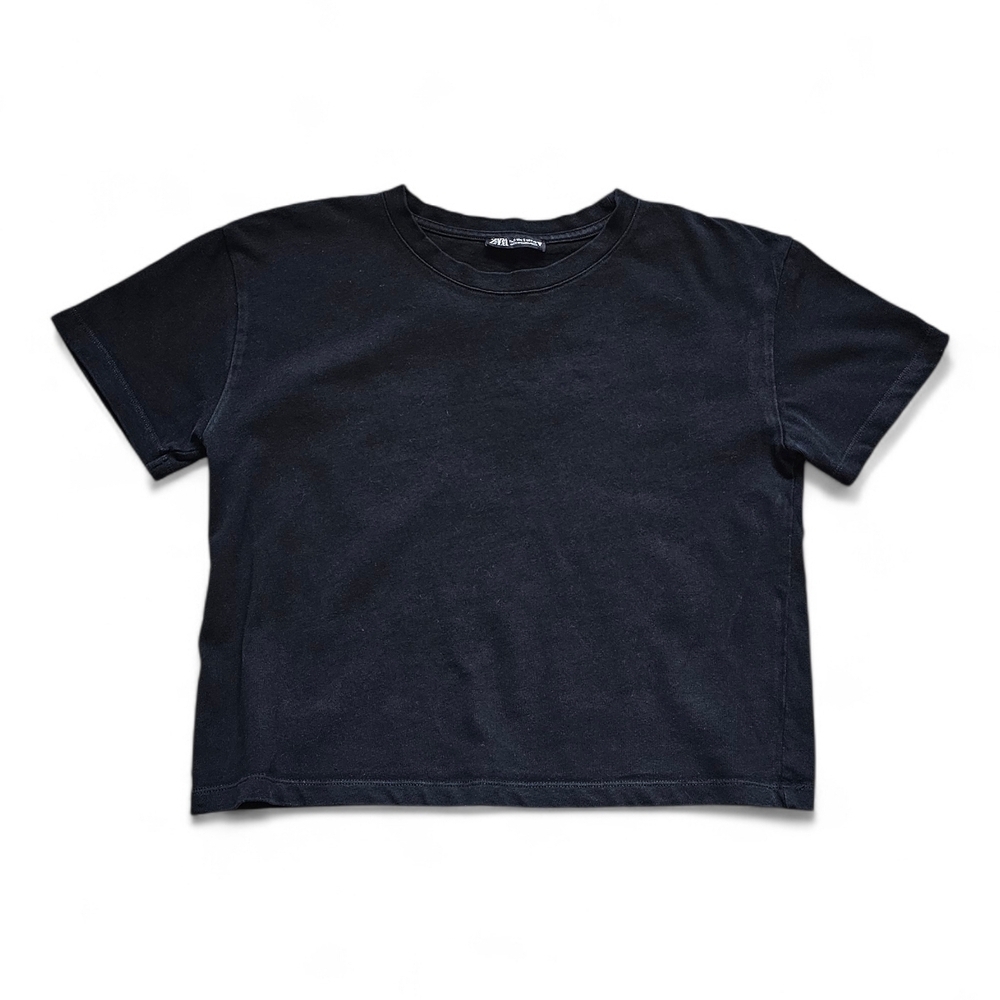 Zara Women’s Black Basic Short Sleeve T-Shirt Size Small